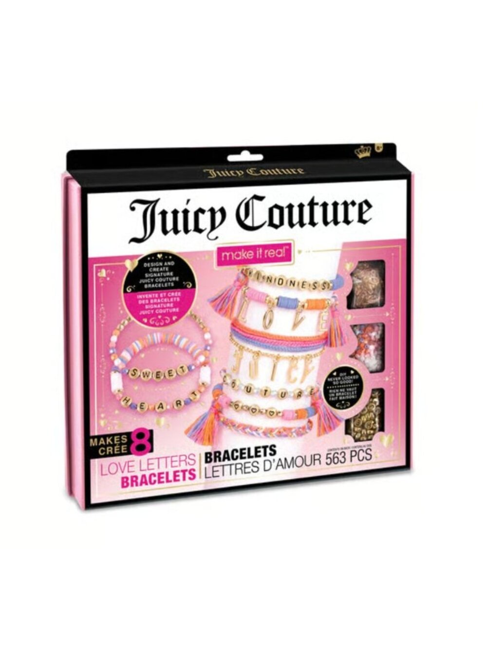 Juicy Couture Make It Real Love Letters Bracelet Kit - 563 Pcs DIY Jewelry Set F